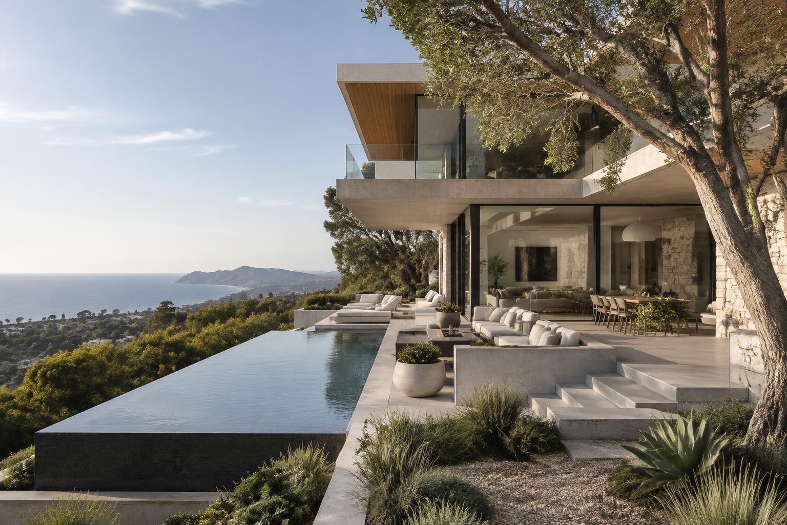 Illustrative California architecture, not a current listing